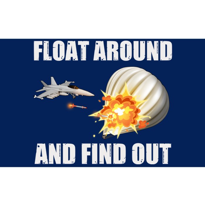 Float Around And Find Out Military Jet Shooting Balloon Bumper Sticker