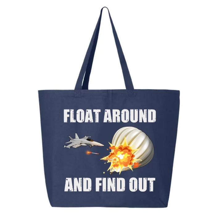 Float Around And Find Out Military Jet Shooting Balloon 25L Jumbo Tote