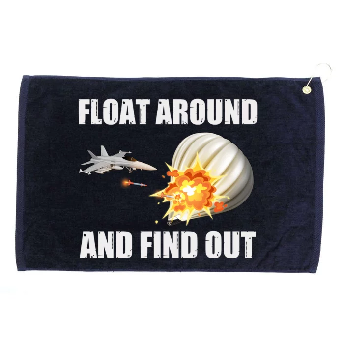 Float Around And Find Out Military Jet Shooting Balloon Grommeted Golf Towel