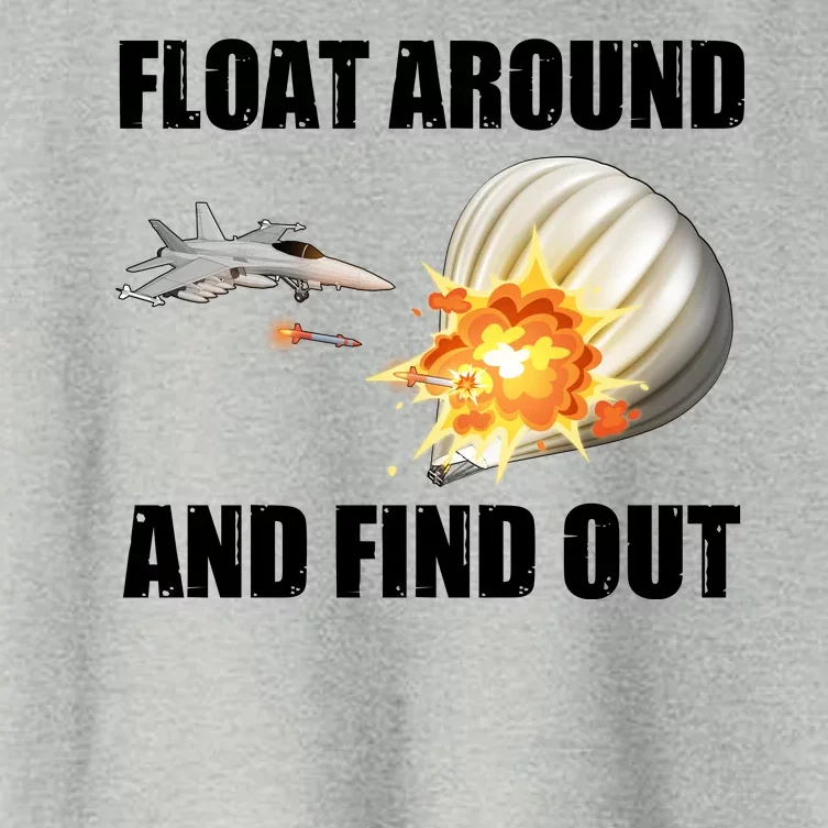 Float Around And Find Out Military Jet Shooting Balloon Women's Crop Top Tee