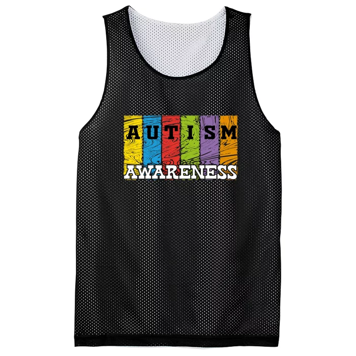 Funny Autism Awareness Month Gift Mesh Reversible Basketball Jersey Tank