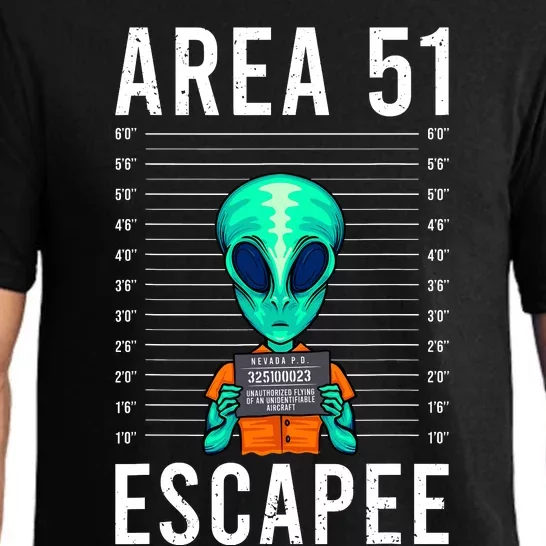 Funny Alien Art Alien Lover Area 51 Escapee Alien Pajama Set