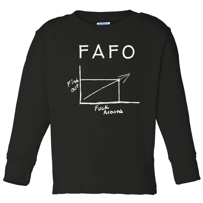 Fuck Around And Find Out Funny Graph Fafo Chart Math Joke Toddler Long Sleeve Shirt