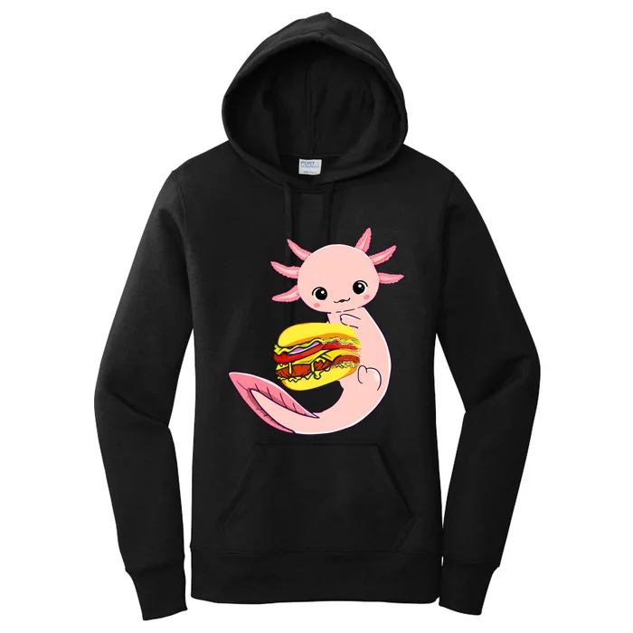 Funny Axolotl And Hamburger For Women Women's Pullover Hoodie