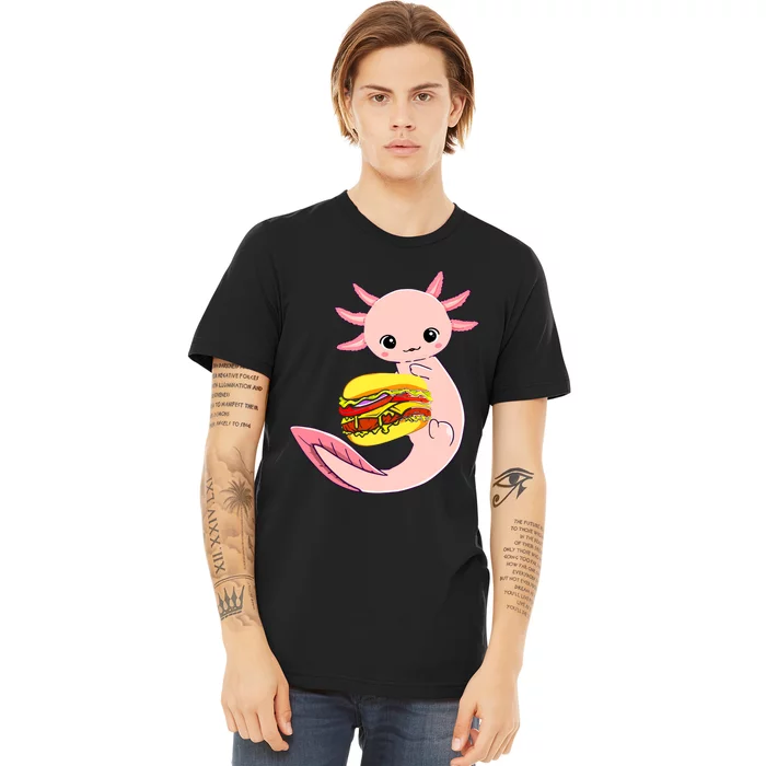 Funny Axolotl And Hamburger For Women Premium T-Shirt