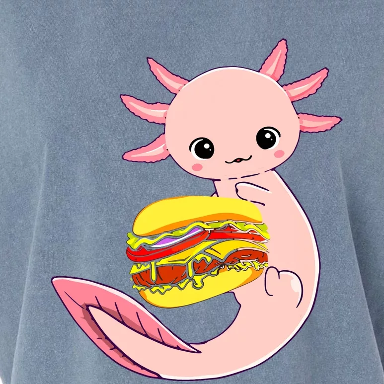 Funny Axolotl And Hamburger For Women Garment-Dyed Women's Muscle Tee