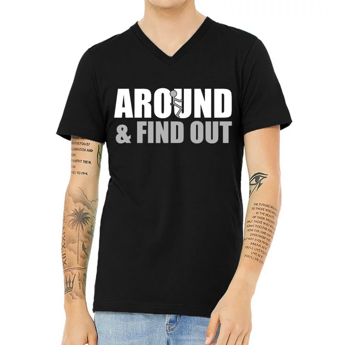 Fuck Around And Find Out Funny Dallas_ Cowboys V-Neck T-Shirt