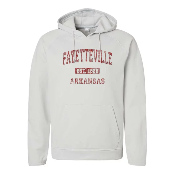 Fayetteville Arkansas Ar Vintage Performance Fleece Hoodie