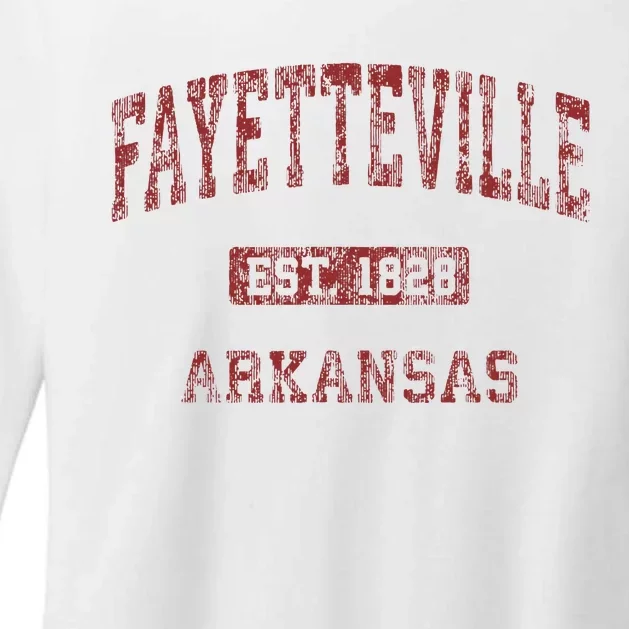 Fayetteville Arkansas Ar Vintage Womens CVC Long Sleeve Shirt