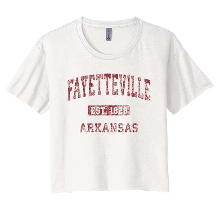 Fayetteville Arkansas Ar Vintage Women's Crop Top Tee