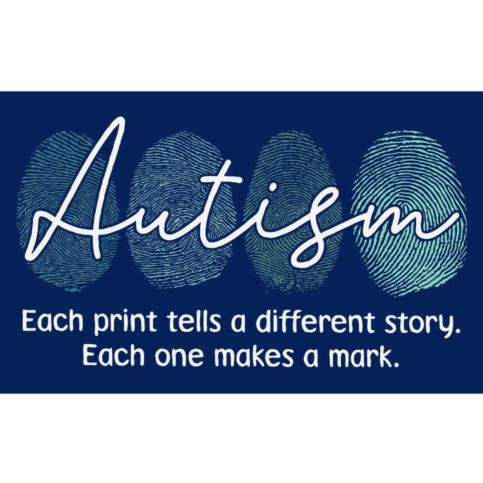 Fingerprint Autism Awareness Retro Neurodiversity Acceptance Bumper Sticker