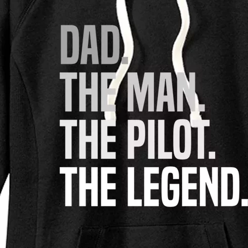 Funny Aviator Airplane Fly Aviation Aircraft Pilot Dad Funny Gift Women's Fleece Hoodie