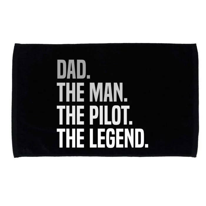 Funny Aviator Airplane Fly Aviation Aircraft Pilot Dad Funny Gift Microfiber Hand Towel