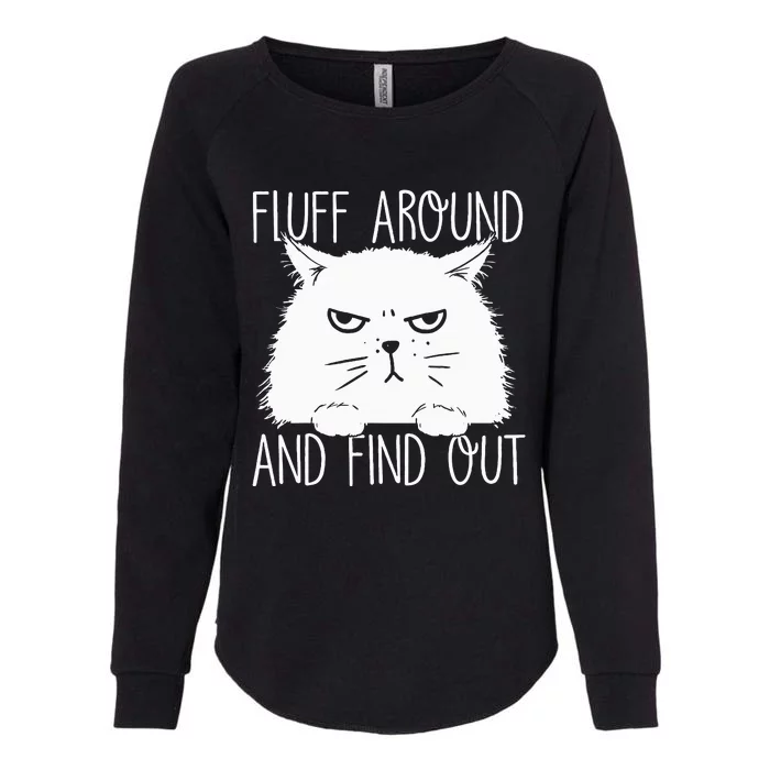 Fluff Around And Find Out Funny Cat Lover Cat Dad Cat Mom Womens California Wash Sweatshirt