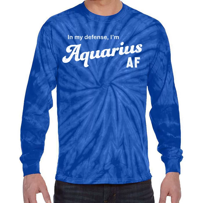 Funny Astrology Aquarius Gift Tie-Dye Long Sleeve Shirt