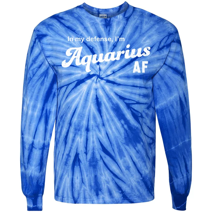 Funny Astrology Aquarius Gift Tie-Dye Long Sleeve Shirt