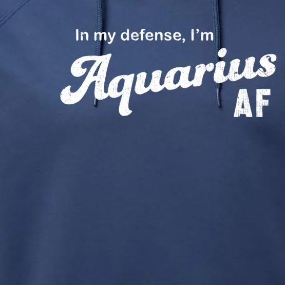 Funny Astrology Aquarius Gift Performance Fleece Hoodie