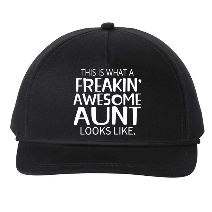 Freakin Awesome Aunt Looks Like Gift For Aunts Auntie Gift Snapback Five-Panel Rope Hat