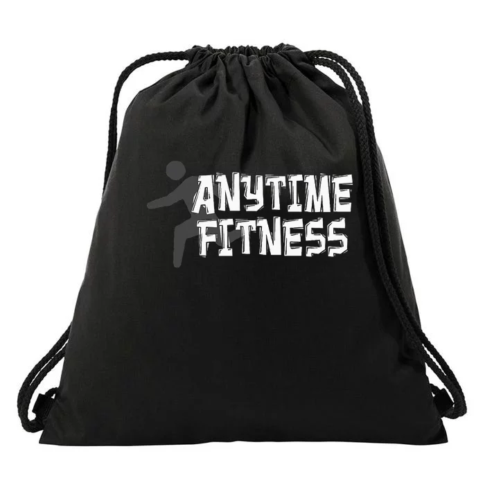 Fitness At Anytime Funny Workout Desisgn Best Awesome Drawstring Bag