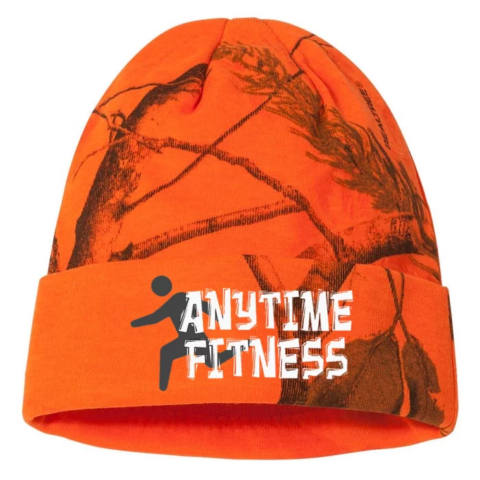 Fitness At Anytime Funny Workout Desisgn Best Awesome Kati - 12in Camo Beanie