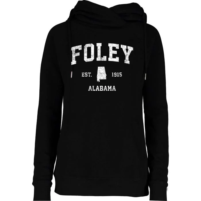 Foley Alabama Al Vintage Sports Design Womens Funnel Neck Pullover Hood