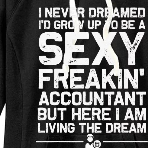 Funny Accountant Art For  CPA Accounting Bookkeeper Women's Fleece Hoodie