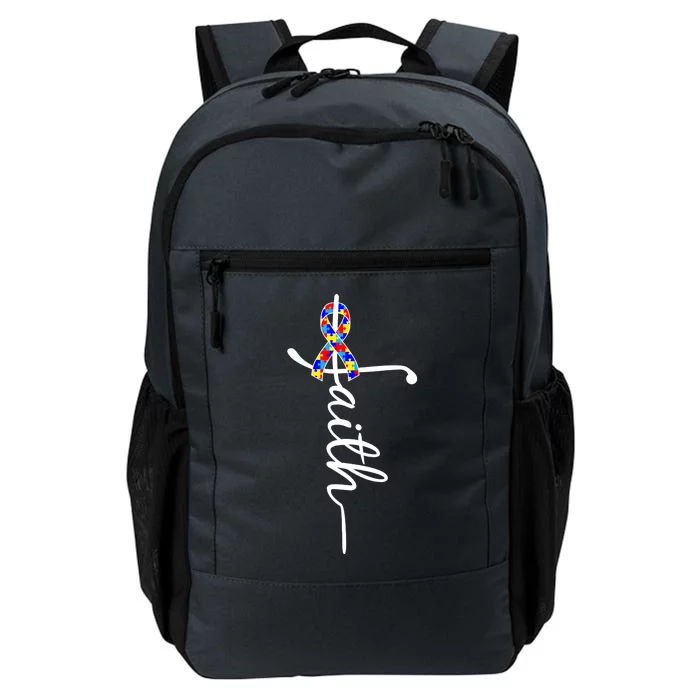 Faith Autism Awareness Month Ribbon Daily Commute Backpack