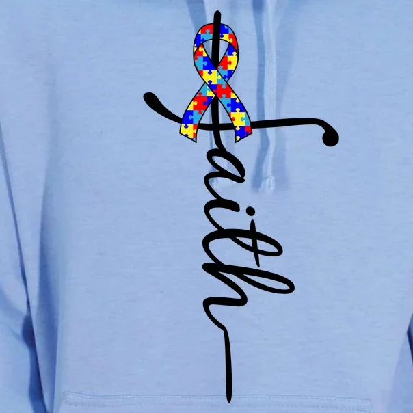 Faith Autism Awareness Month Ribbon Unisex Surf Hoodie