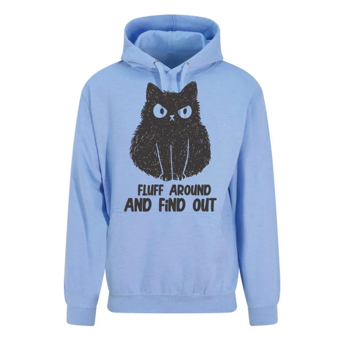 Fluff Around And Find Out Funny Cat Lover Unisex Surf Hoodie