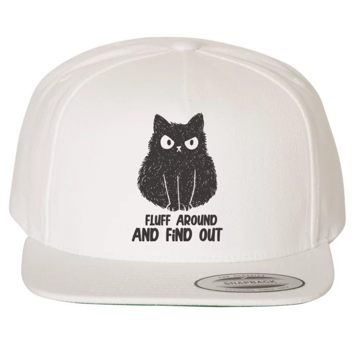 Fluff Around And Find Out Funny Cat Lover Wool Snapback Cap