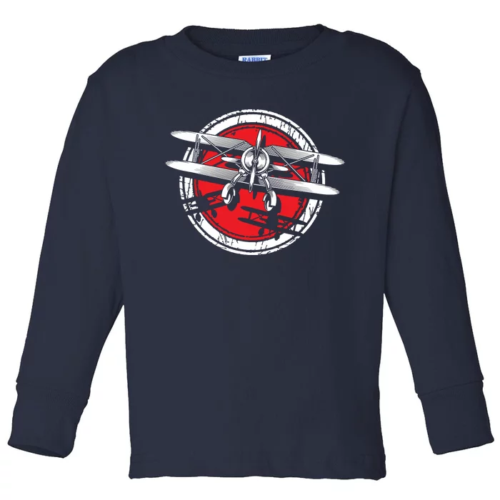 Flying Airplane Aviation Aircraft Flight Copilot Plane Pilot Toddler Long Sleeve Shirt