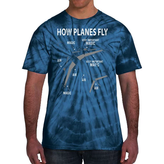 Funny Aviation Airplane Gift Pilot Tie-Dye T-Shirt