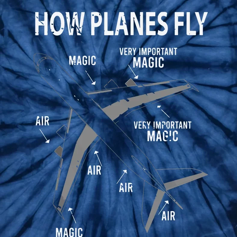 Funny Aviation Airplane Gift Pilot Tie-Dye T-Shirt