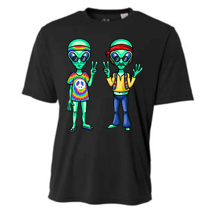 Funny Alien Alien Lover Hippie Aliens Believe In Aliens Cooling Performance Crew T-Shirt