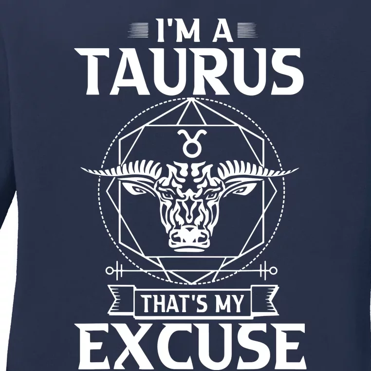 Funny Astrology April May Birthday Gifts Taurus Zodiac Sign Ladies Long Sleeve Shirt