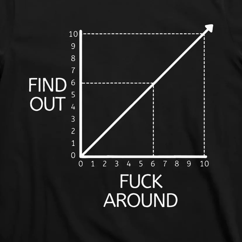 Fuck Around And Find Out Funny Graph Chart Joke Math T-Shirt