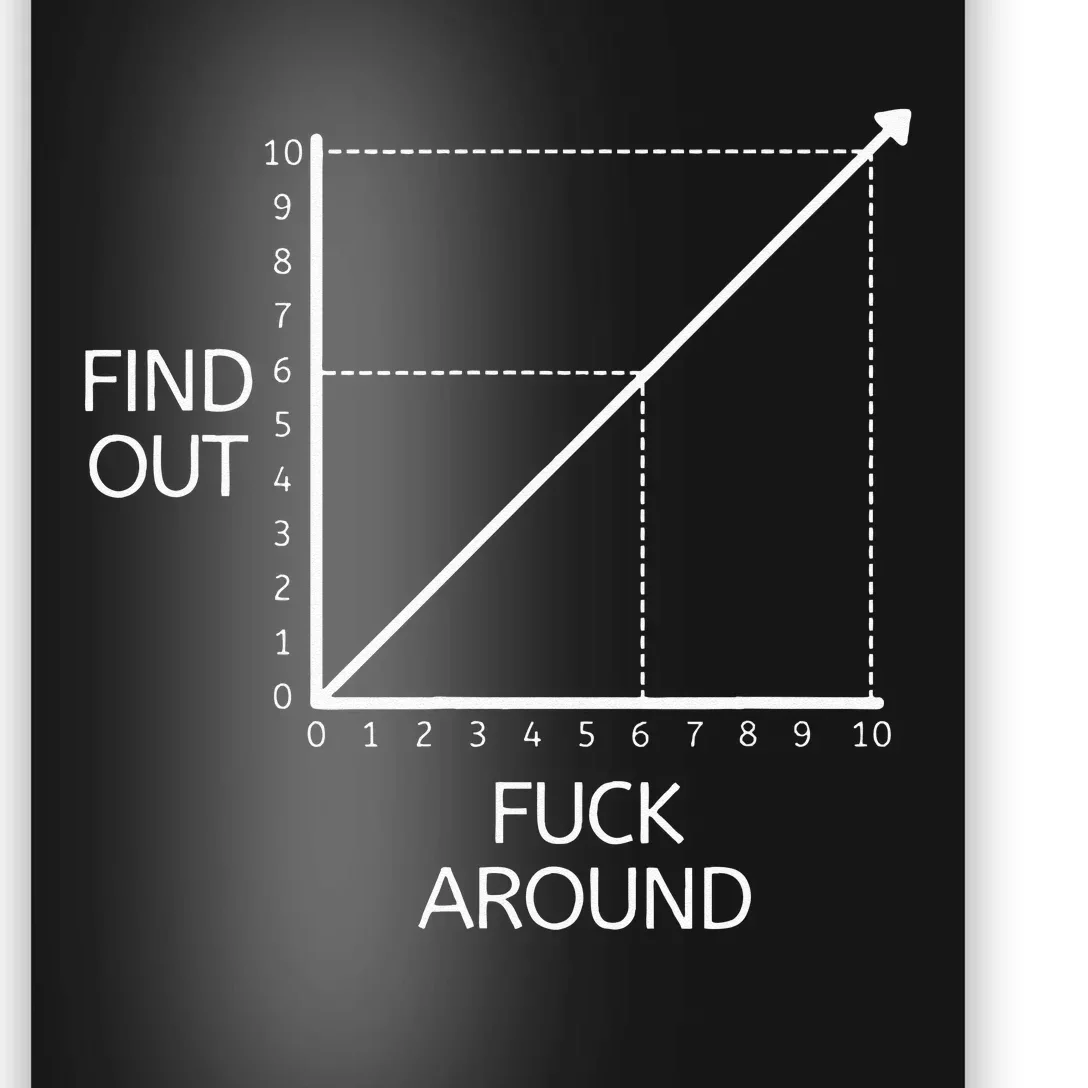 Fuck Around And Find Out Funny Graph Chart Joke Math Poster