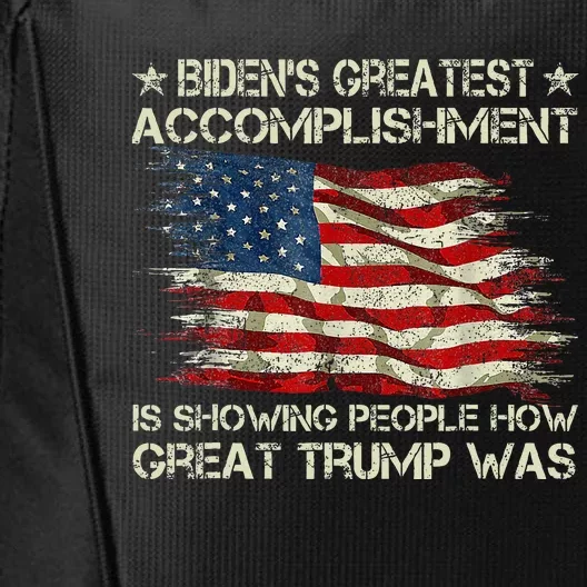 Funny Anti Biden BidenS Greatest Accomplishment Is Showing City Backpack