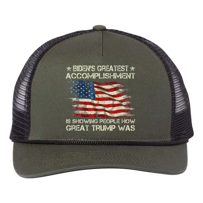 Funny Anti Biden BidenS Greatest Accomplishment Is Showing Retro Rope Trucker Hat Cap