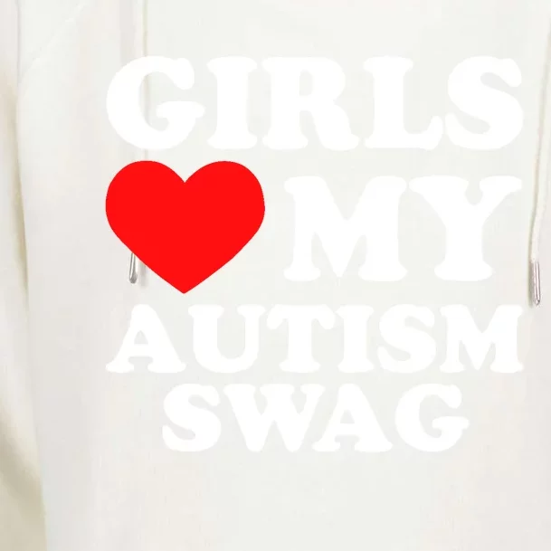 Funny Autistic Boy Gifts Girl Love My Autism Swag Awareness Gift Womens Funnel Neck Pullover Hood