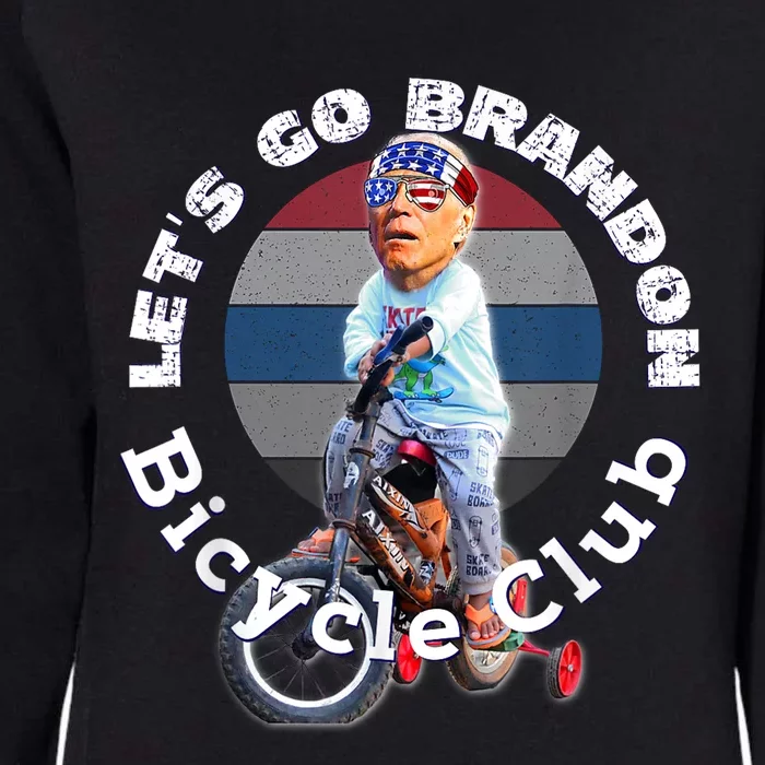 Funny Anti Biden Bicycle Brandon Bike Crash Trump 2024 Womens California Wash Sweatshirt