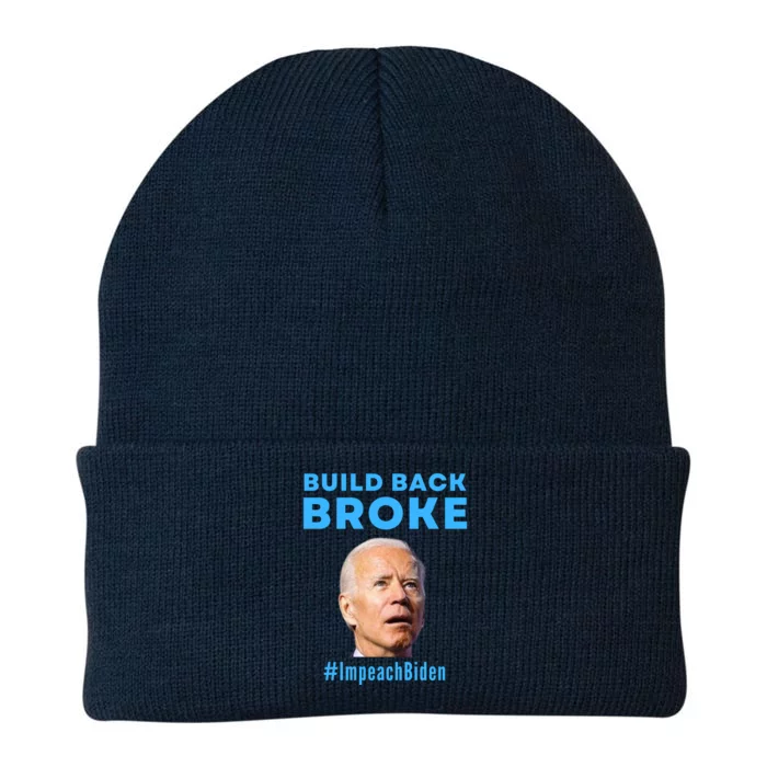 Funny Anti Biden Build Back Broke 23 Knit Cap Winter Beanie