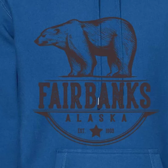 Fairbanks Alaska Bear Vacation And Cruise Gift Premium Hoodie