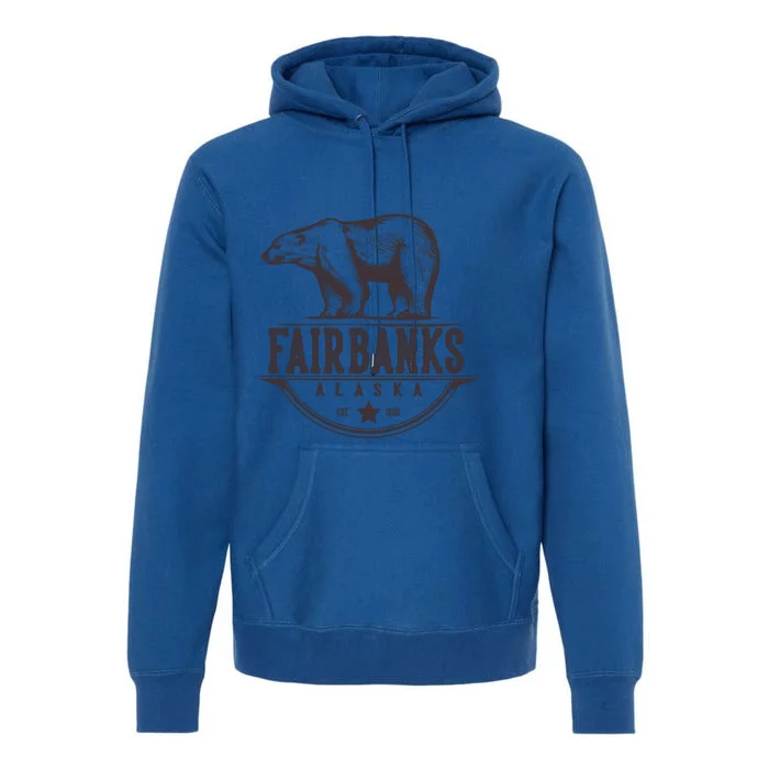 Fairbanks Alaska Bear Vacation And Cruise Gift Premium Hoodie