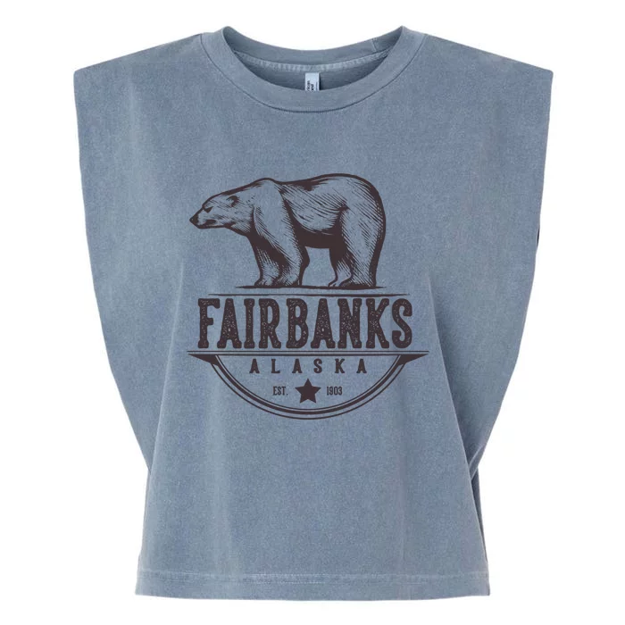 Fairbanks Alaska Bear Vacation And Cruise Gift Garment-Dyed Women's Muscle Tee