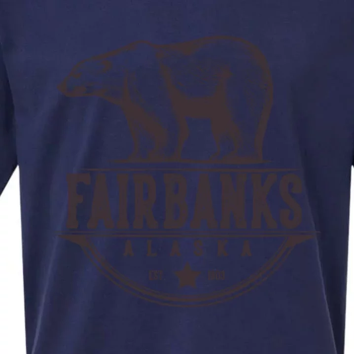 Fairbanks Alaska Bear Vacation And Cruise Gift Sueded Cloud Jersey T-Shirt