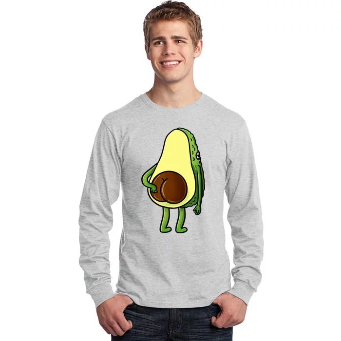 Funny Avocado Butt Cute Avocado Lover Tall Long Sleeve T-Shirt