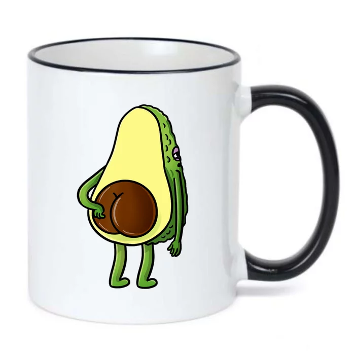 Funny Avocado Butt Cute Avocado Lover Black Color Changing Mug