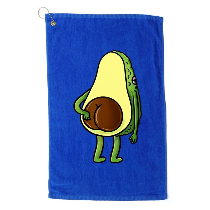 Funny Avocado Butt Cute Avocado Lover Platinum Collection Golf Towel