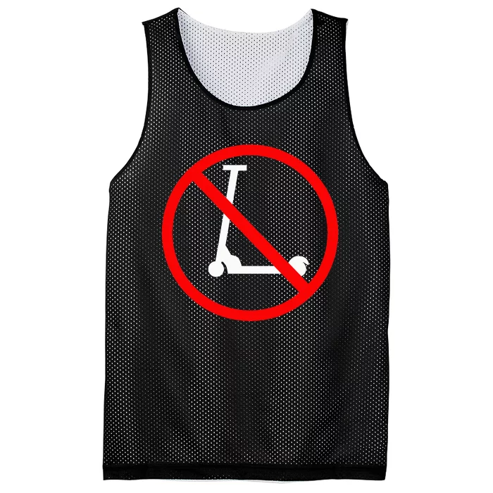 Funny Anti-Scooter By Skaters That Love Skateboarding Tricks Mesh Reversible Basketball Jersey Tank